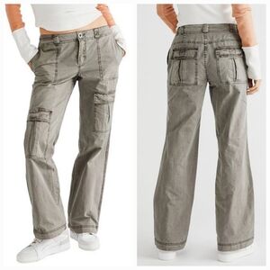 Free People The Thing Is Low Rise Utility Cargo Pants in Wild Truffle size 8